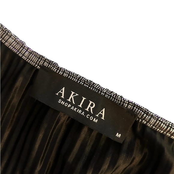 AKIRA Silver Tie Front Peplum Blouse - Picture 4 of 4